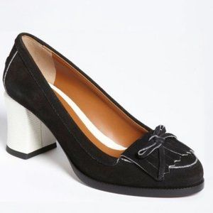Fendi Austen Suede Loafer Pump